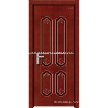 Porta de madeira (JKD-1073) de aço tipo superior de China para aço porta Interior e quarto usado